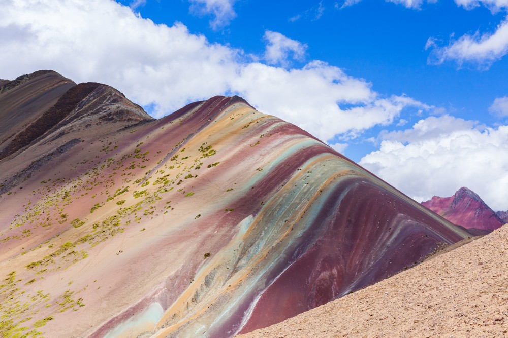 A beautiful view of the Rainbow Mountain Peru