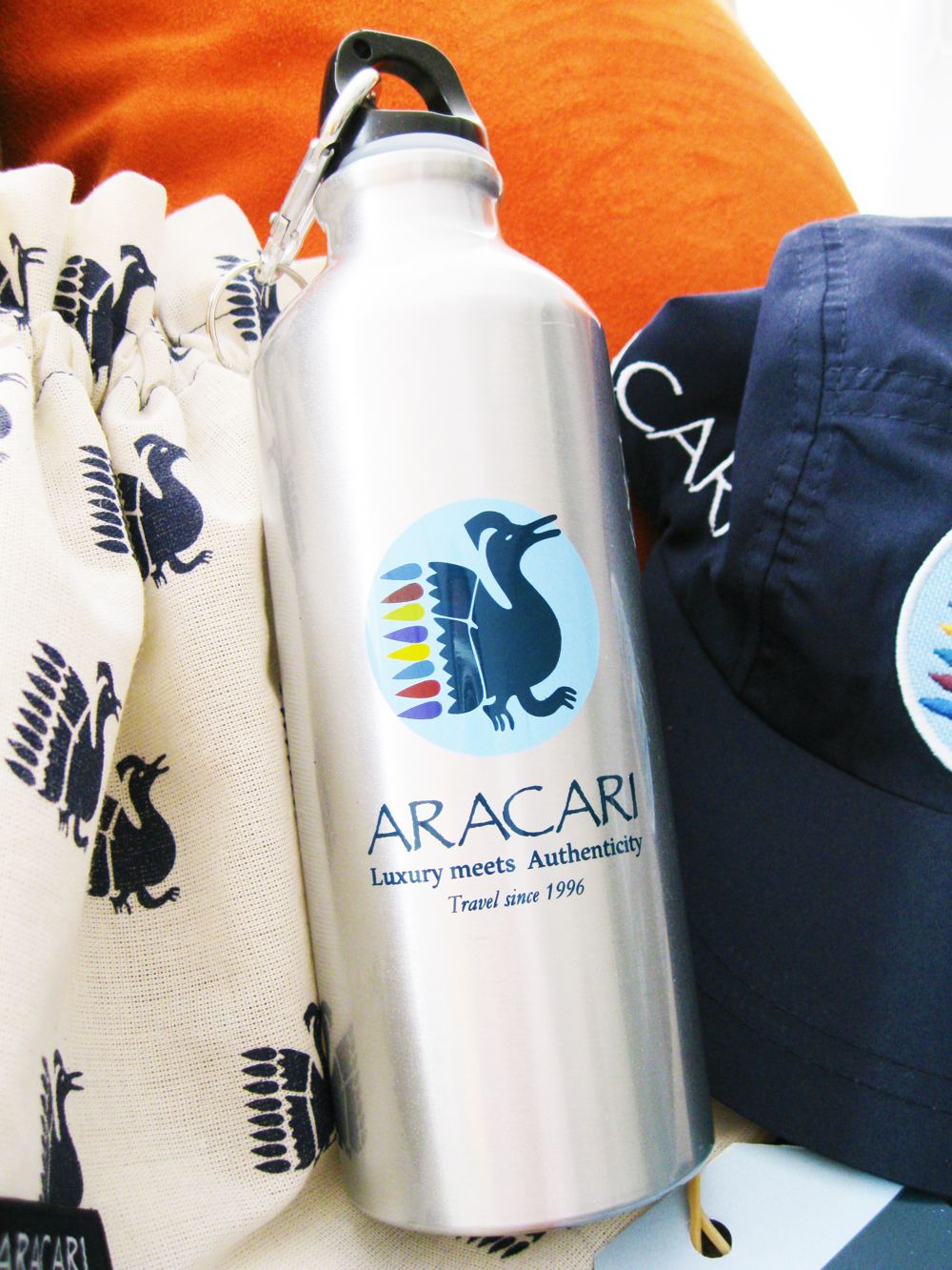Water bottle v2 in welcome pack environmentally friendly travel in peru