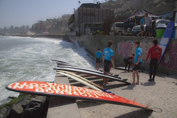 Surfing in Lima