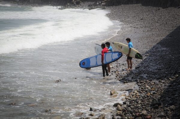 Surfing in Lima